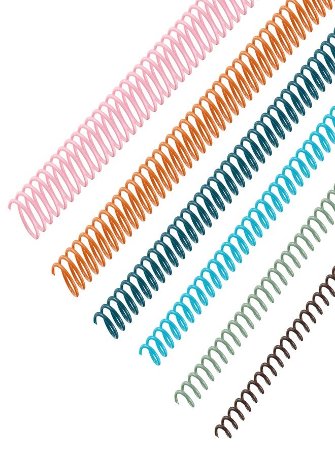 Leinuosen 120 Pack Plastic Spiral Binding Coils Kit Spirals Multi Size Coils for Binding Binder Combs Spines(1/4 5/16 3/8 1/2 5/8 3/4 Inch,Pastel Color) - Image 1